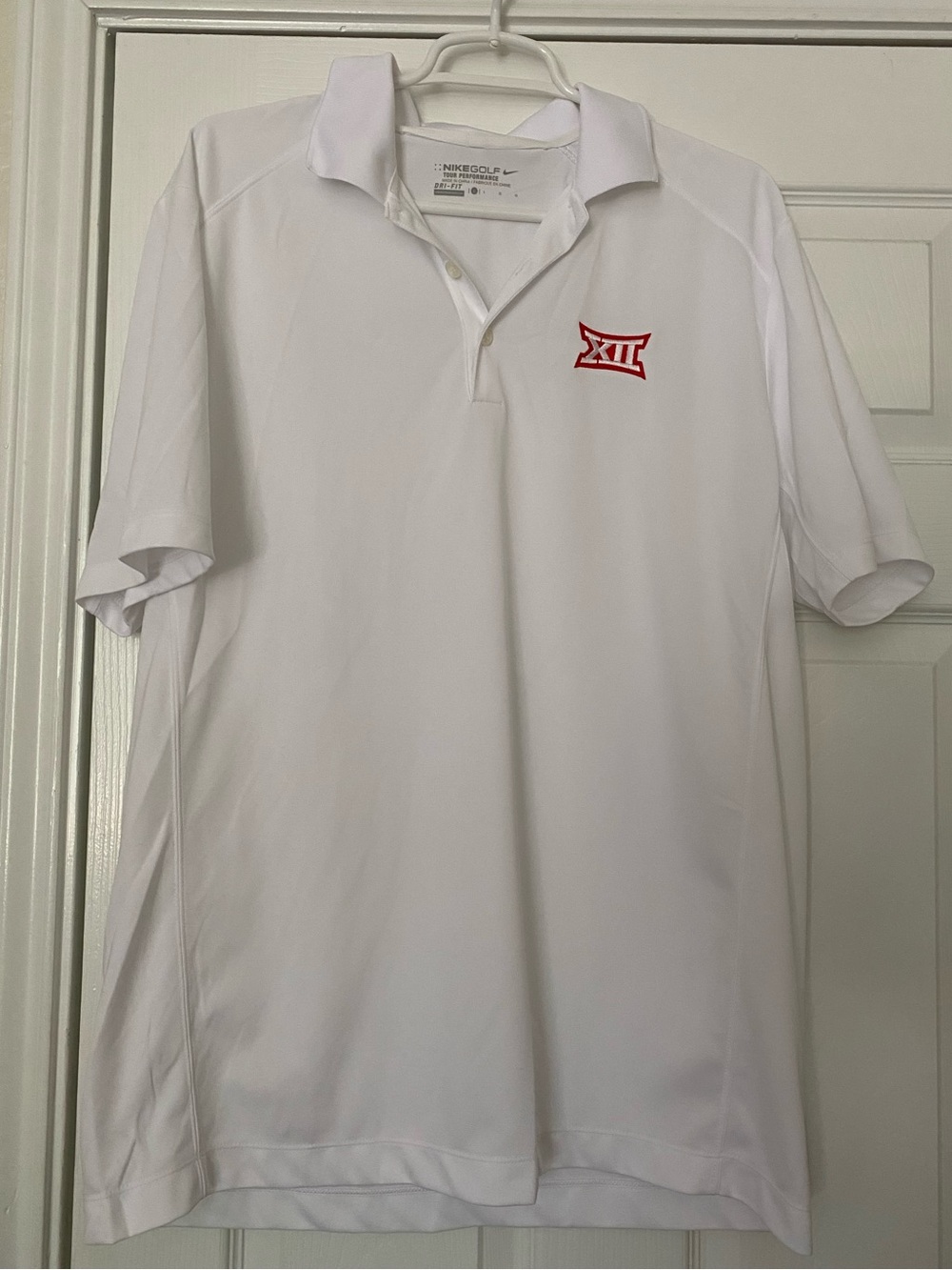 Big 12 White Nike Polo Shirt Men’s Large